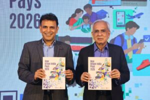 (L-R) Vikas Bansal, CEO, Amazon Pay India and Dr. Rajiv Kumar, Chairman, Pahlé India Foundation, at the unveiling of the How Urban India Pays Report 2026